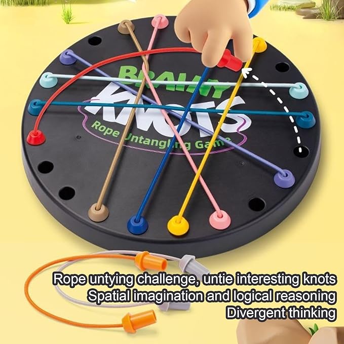 Rope Knot Untangling Board Game for Kids
